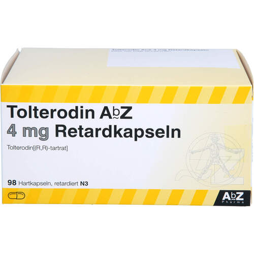 Tolterodin AbZ 4mg Retardkapseln, 98 Stk., Abz Pharma GmbH