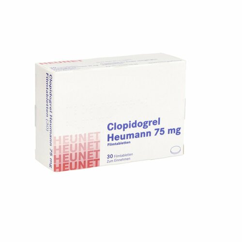 Clopidogrel Heumann 75mg Filmtabletten HEUNET, 30 ST,  Heunet Pharma GmbH 