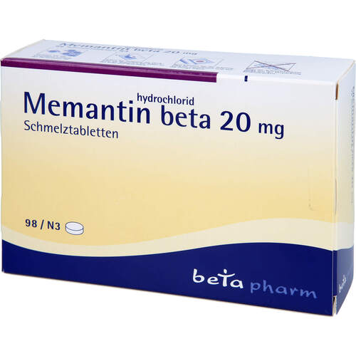 Memantin-HCL beta 20mg Schmelztabletten, 98 ST, betapharm Arzneimittel GmbH