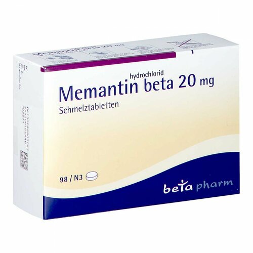 Memantin-HCL beta 20mg Schmelztabletten, 98 ST, betapharm Arzneimittel GmbH