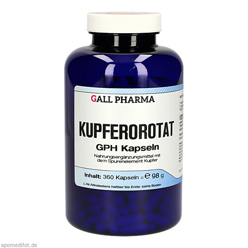 Kupferorotat GPH Kapseln, 360 ST, Hecht-Pharma GmbH