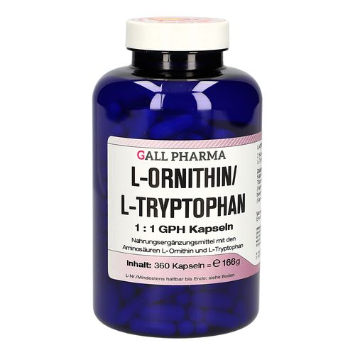 L-Ornithin/L-Tryptophan 1:1 GPH Kapseln, 360 Stk., Hecht-Pharma GmbH