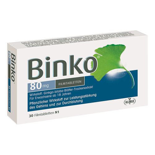 BINKO 80 mg Filmtabletten, 30 Stk., Klinge Pharma GmbH
