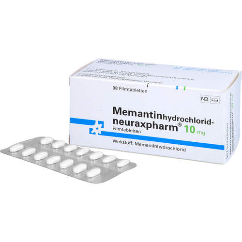 MEMANTINHYDROCHLORID-neuraxpharm 10 mg Filmtabl., 98 Stk., neuraxpharm Arzneimittel GmbH