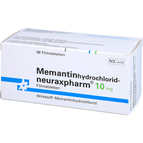 MEMANTINHYDROCHLORID-neuraxpharm 10 mg Filmtabl., 98 Stk., neuraxpharm Arzneimittel GmbH