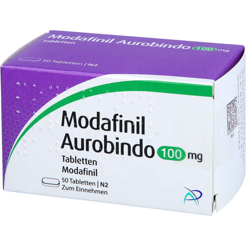 Modafinil Aurobindo 100mg Tabletten, 50 Stk., PUREN Pharma GmbH & Co. KG