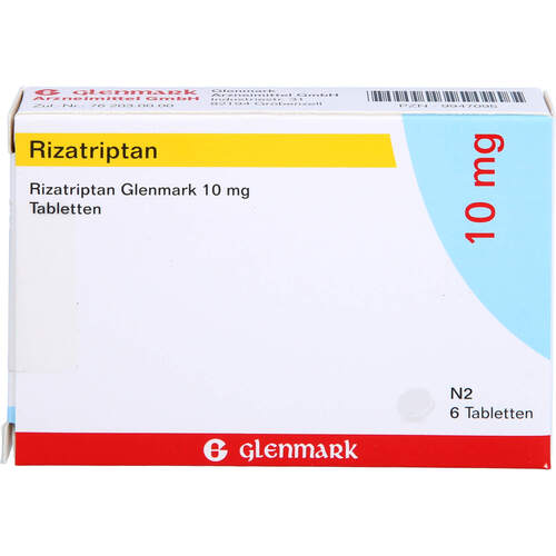 Rizatriptan Glenmark 10 mg Tabletten, 6 Stk., Glenmark Arzneimittel GmbH