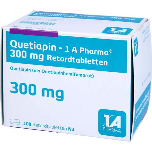 Quetiapin - 1 A Pharma 300 mg Retardtabletten, 100 ST, 1 A Pharma GmbH