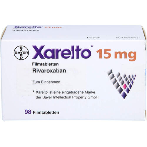 Xarelto 15mg Filmtabletten, 98 ST, kohlpharma GmbH