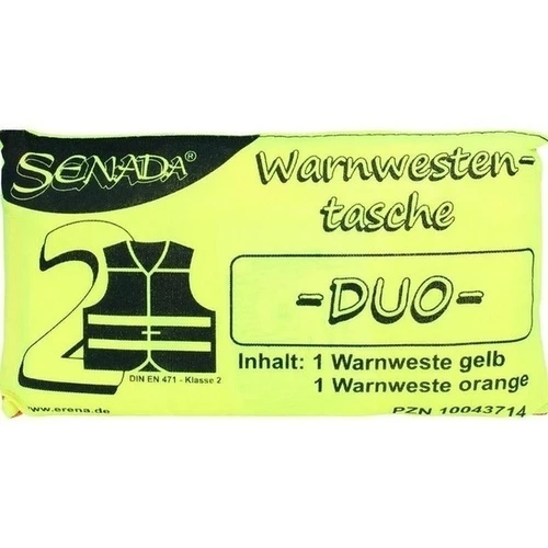 Senada Warnweste gelb und orange Duo Tasche, 1 Stk., Erena Verbandstoffe GmbH & Co. KG