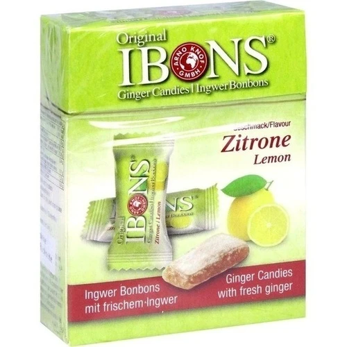 IBONS Zitrone Ingwerkaubonbons Orig.Schachtel, 60 g, Arno Knof GmbH