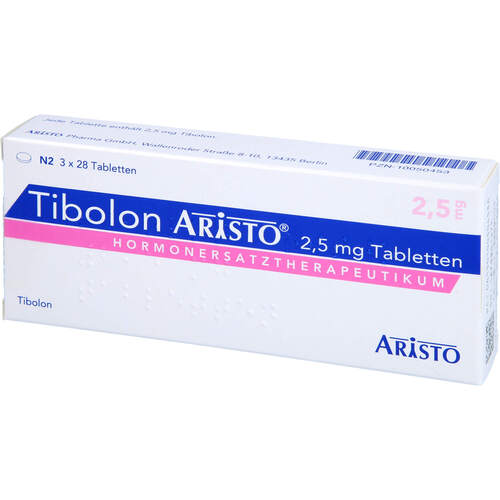 Tibolon Aristo 2.5mg Tabletten, 3x28 Stk., Aristo Pharma GmbH