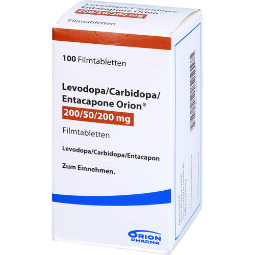 Levodopa Carbidopa Entacapone Orion 200/50/200, 100 Stk., ORION Pharma GmbH