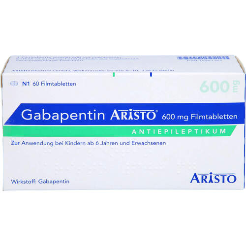 Gabapentin Aristo 600 mg Filmtabletten, 60 Stk., Aristo Pharma GmbH