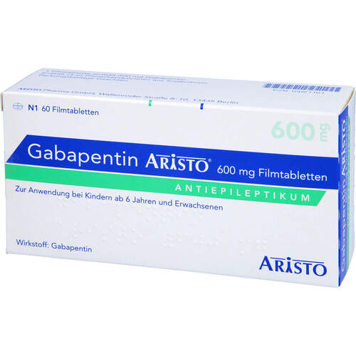 Gabapentin Aristo 600 mg Filmtabletten, 60 Stk., Aristo Pharma GmbH
