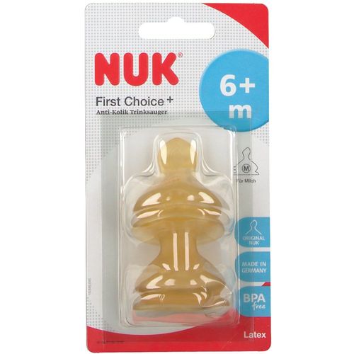 NUK First Choice Plus Trinksauger Latex Gr.2 M, 2 Stk., Mapa GmbH