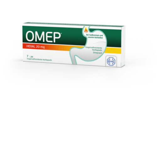 OMEP HEXAL 20mg magensaftresistente Hartkapseln, 7 Stk., HEXAL AG