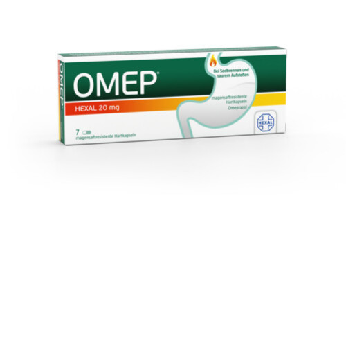 OMEP HEXAL 20mg magensaftresistente Hartkapseln, 7 Stk., HEXAL AG