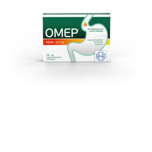 OMEP HEXAL 20mg magensaftresistente Hartkapseln, 14 Stk., HEXAL AG