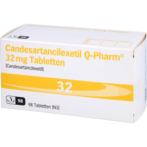 CANDESARTANCILEXETIL Q-Pharm 32 mg Tabletten, 98 Stk., JUTA Pharma GmbH