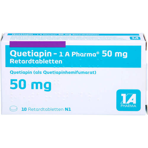 Quetiapin - 1 A Pharma 50mg Retardtabletten, 10 Stk., 1 A Pharma GmbH