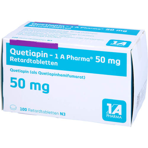 Quetiapin - 1 A Pharma 50mg Retardtabletten, 100 ST, 1 A Pharma GmbH