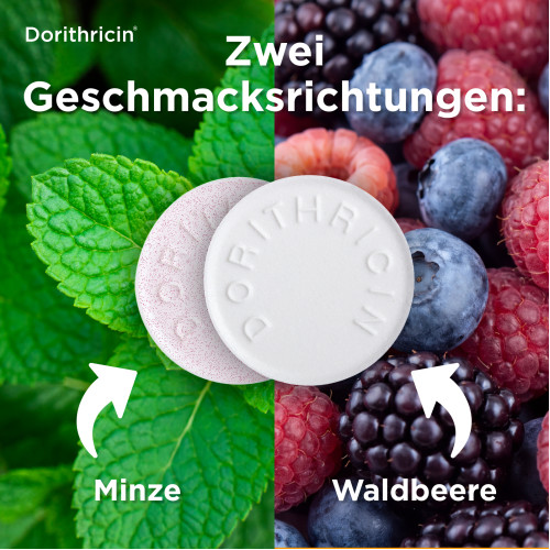 DORITHRICIN HALSTABLETTEN Waldbeere, 40 Stk., Medice Arzneimittel P&uuml;tter GmbH & Co. KG