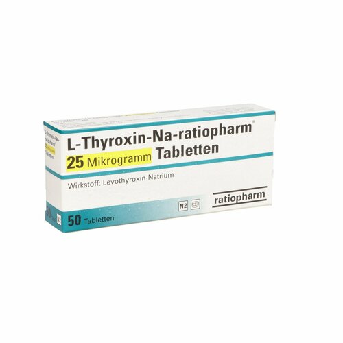 L-Thyroxin-Na-ratiopharm 25 Mikrogramm Tabletten, 50 Stk., ratiopharm GmbH