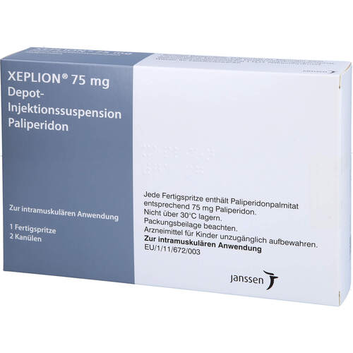 Xeplion 75mg Depot-Injektionssusp. Fertigspritze, 1 Stk., Axicorp Pharma B.V.
