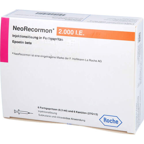 Neorecormon 2000 I.E. Fertigspritzen, 6 Stk., kohlpharma GmbH