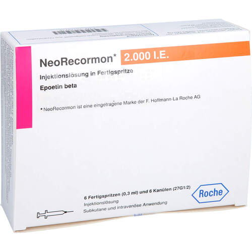 Neorecormon 2000 I.E. Fertigspritzen, 6 Stk., kohlpharma GmbH