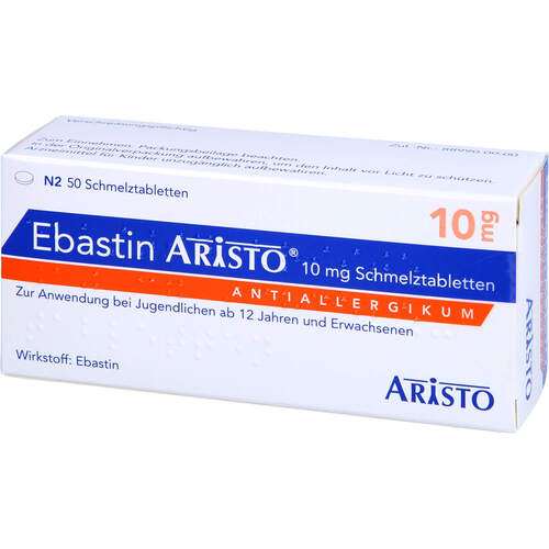 Ebastin Aristo 10mg Schmelztabletten, 50 ST, Aristo Pharma GmbH