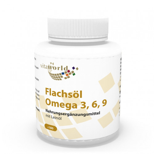 FLACHS&Ouml;L Omega 3,6,9 Kapseln, 180 Stk., Vita World GmbH