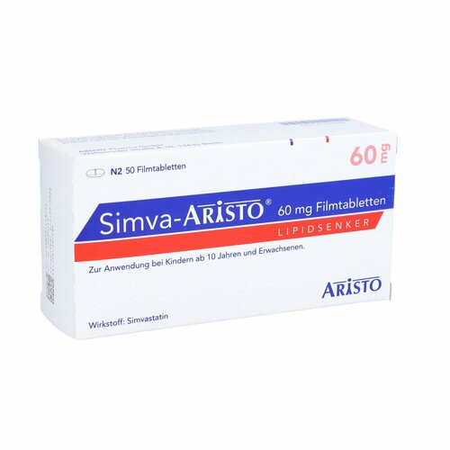 Simva Aristo 60mg Filmtabletten, 50 Stk., Aristo Pharma GmbH