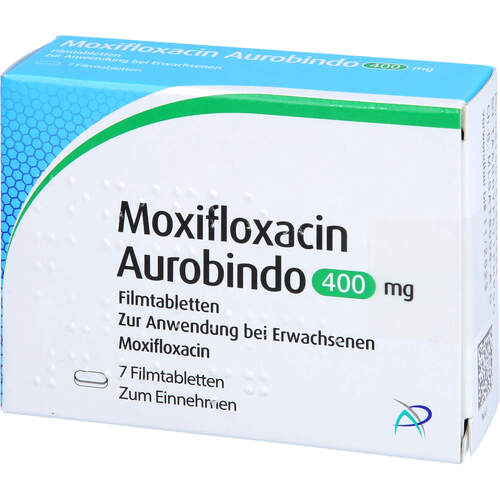 Moxifloxacin Aurobindo 400mg Filmtabletten, 7 Stk., PUREN Pharma GmbH & Co. KG