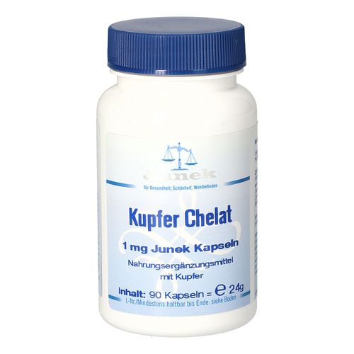 Kupfer Chelat 1mg Junek Kapseln, 90 Stk., Bios Medical Services