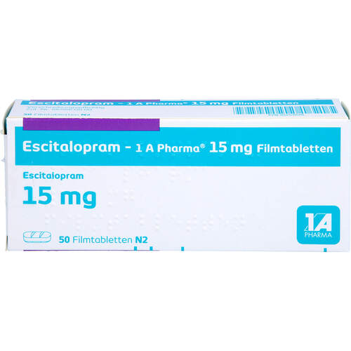 Escitalopram - 1 A Pharma 15 mg Filmtabletten, 50 Stk., 1 A Pharma GmbH