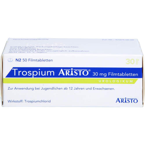 Trospium Aristo 30 mg Filmtabletten, 50 Stk., Aristo Pharma GmbH