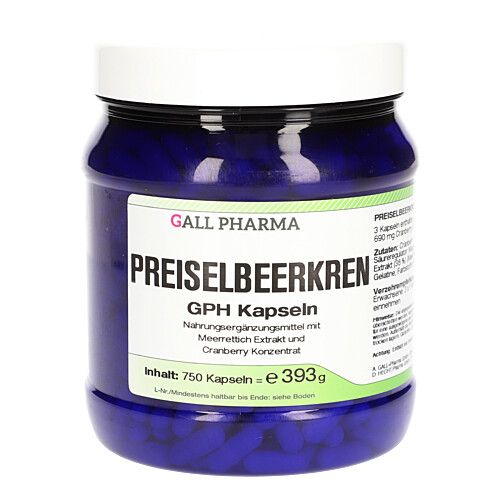 Preiselbeerkren GPH Kapseln, 750 Stk., Hecht-Pharma GmbH
