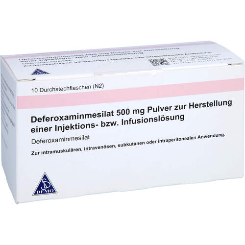 Deferoxaminmesilat 0.5g, 10x7,5 ml, Demo Pharmaceuticals GmbH