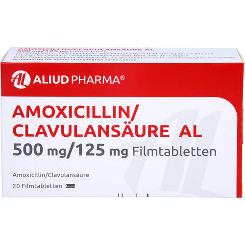 Amoxicillin/Clavulans&auml;ure AL 500mg/125mg FTA, 20 Stk., Aliud Pharma GmbH