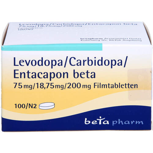Levodopa/Carbidopa/Entacapon beta 75/18.75/200mg, 100 Stk., betapharm Arzneimittel GmbH