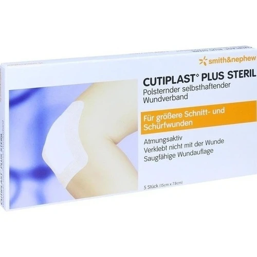 CUTIPLAST 15x7.8 cm plus steril, 5 Stk., Smith & Nephew GmbH