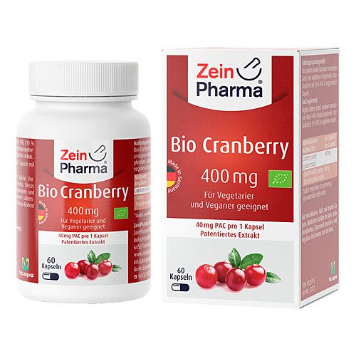 BIO CRANBERRY Vegi Kapseln 400 mg, 60 Stk., Zein Pharma - Germany GmbH
