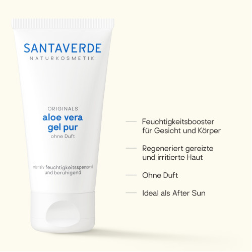 aloe vera gel pur ohne Duft, 50 ml, SANTAVERDE GmbH