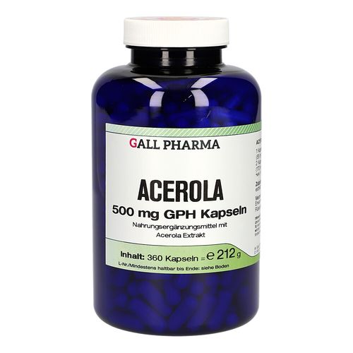 Acerola 500 mg GPH Kapseln, 360 Stk., Hecht-Pharma GmbH