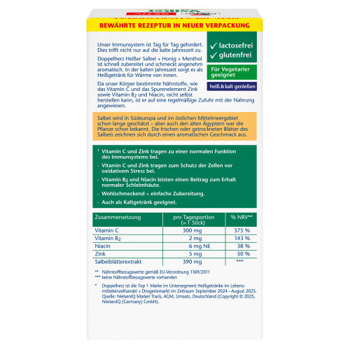 Doppelherz Hei&szlig;er Salbei+Honig+Menthol, 10 Stk., Queisser Pharma GmbH & Co. KG