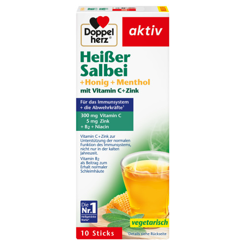 Doppelherz Hei&szlig;er Salbei+Honig+Menthol, 10 Stk., Queisser Pharma GmbH & Co. KG
