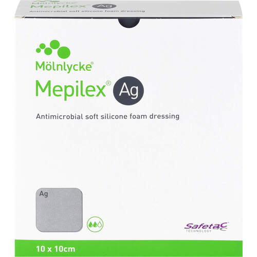 MEPILEX Ag Schaumverband 10x10cm steril, 10 Stk., C P C medical GmbH & Co. KG