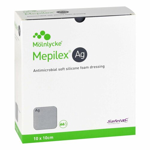 MEPILEX Ag Schaumverband 10x10cm steril, 10 Stk., C P C medical GmbH & Co. KG